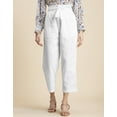 thumbnail image 2 of Moomaya Solid Cotton Trousers For Women, Elastic Waist Pajama Pants, 2 of 8