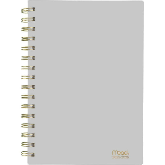 Agenda hebdomadaire Mead® 2026, petit format, gris glacier
