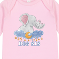 thumbnail image 4 of Inktastic Big Sis Cute Elephants with Moon and Stars Girls Long Sleeve Baby Bodysuit, 4 of 5
