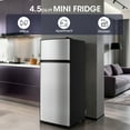 thumbnail image 3 of Patiosunny 4.5 Cu.ft Mini Refrigerator with Freezer, 2 Doors Mini Fridge with Adjustable Shelves, Small Refrigerator for Home, Office, Kitchen, Dorm and Bedroom (Brushed Silver), 3 of 7