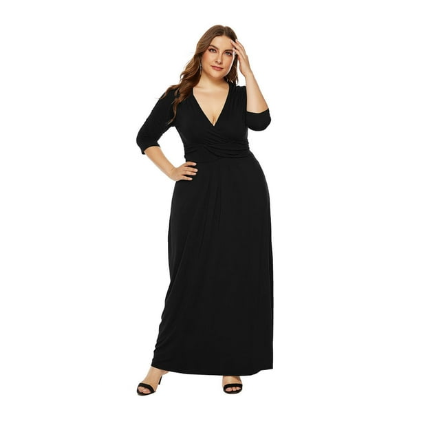 Maxi Vestido Largo De Fiesta Elegante Dama Sexi Talla Extra DaraBaby Vest031