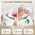 thumbnail image 3 of Automatic Electric Nail Clipper with LED Light & 2 Speeds with Nail Scraps Storage, USB Rechargeable Safety Fingernail Trimmer for Babies, Children, Kids, Adults, Seniors and Caregivers (Pink), 3 of 7