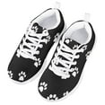 thumbnail image 3 of Pzuqiu Dog Paw Black Sneakers for Girls Size 11 Lightweight Mesh Running Athletic Shoes Comfortable Walking Shoes Lace Up, 3 of 4