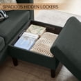 thumbnail image 4 of Soscana Living Room Furniture Set,Sectional Sofa with Storage Ottoman and Loveseat for Home Apartment Studio Office,L Shaped 3 Seat Couch with Footstool and 2 Seat Love Seat, 4 of 7