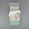 thumbnail image 1 of Ambesonne Summer Bedding Set 3 Pcs, People Sunbathing by Pool, Twin XL, Pale Teal and Coral, 1 of 3