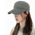 thumbnail image 1 of Gorra de béisbol de malla transpirable para mujer | Sombrero de protección solar de verano | Visera de nailon ajustable | Gorra ligera para deportes al aire libre | Multicolor de moda | 59x14x8.5cm, 1 of 5