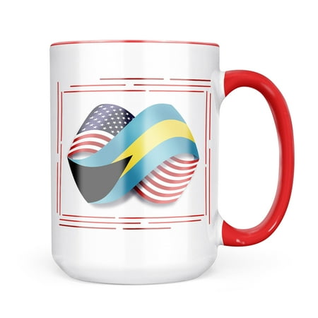 

Neonblond Infinity Flags USA and Bahamas Mug gift for Coffee Tea lovers