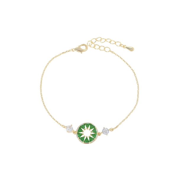 Brazalete geométrico ajustable Qarigey para mujer joyería para niñas color dorado