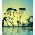 thumbnail image 3 of Ambesonne Country Duvet Cover Sets, Tree Silhouettes Scenic, 2-Twin, Yellow Blue, 3 of 4