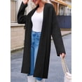 thumbnail image 6 of Womens Long Cardigan Sweaters Chunky Open Front Oversized Slouchy Knit Fall Trendy Coatigan Jackets Black XXL, 6 of 9
