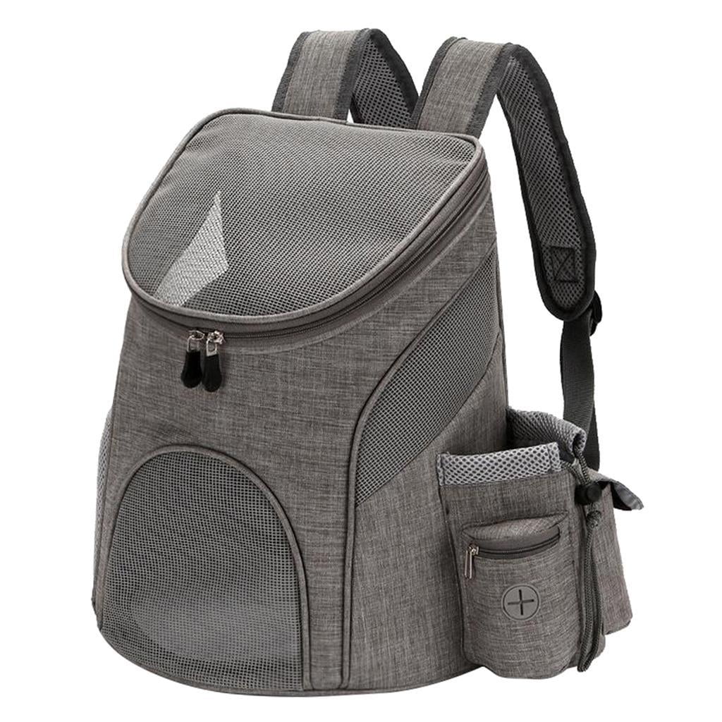 Bvdfgk Pet Cat Dog Backpack Carrier for Small Animal, Breathable, Designed for Travel, Hiking, Walking & Outdoor Gray L