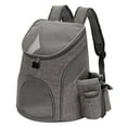 thumbnail image 5 of Pet Dog Cat Carrier Backpack Mesh Cloth Rabbit Kittten Mat Comfortable to Wear Gray L, 5 of 8