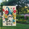 thumbnail image 2 of Hello Spring Adorable gnomes butterflies flowers Spring Garden Flag Vertical Double Sided Spring Summer Garden Flag Seasonal Rustic Yard Lawn Outdoor Decor 12.5x18" style 1, 2 of 4