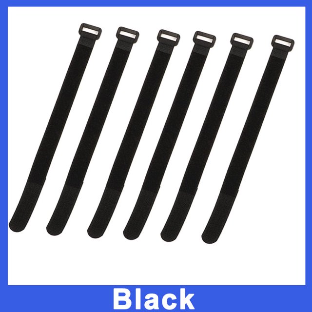 5/10Pcs Reusable Fastening Cable Straps Adjustable Multi-Purpose Hook and Loop Cable Ties Premium Cinch Strap Extension Cords Black 5Pcs 20x300mm