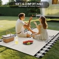 thumbnail image 4 of Outdoor Rug 5x7 ft Vintage Farmhouse Animals Waterproof Outdoor Patio Rug Mat Non Slip Outside Area Rugs Carpet for RV,Camping,Porch,Deck,Pool,Balconybackyard,Black White Plaid Cow Pig Chicken, 4 of 9