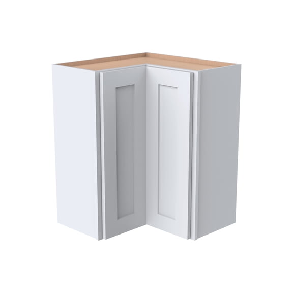 RTA Shaker Solid Wood Wall Easy Reach Cabinet White for Kitchen Bathroom And Laundry Storage, 1 Foldable Door, 2 Shelves , White  24Hx12Dx36H