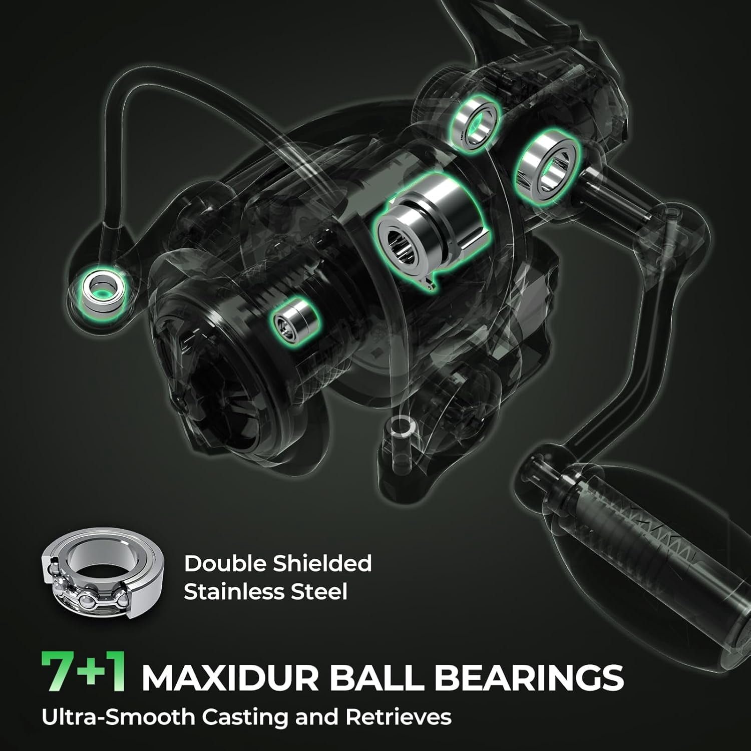 KastKing Twin-Tip Spinning Fishing Rod and Reel Combo,Spin-6'8'' Ml-2000 Reel, KastFlex IM6 Graphite Blanks, 2-Piece Rods with Extra Tip-Spartacus II