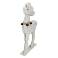 thumbnail image 2 of 17.5" Beige Plush Standing Reindeer Christmas Figurine with Jingle Bells, 2 of 3