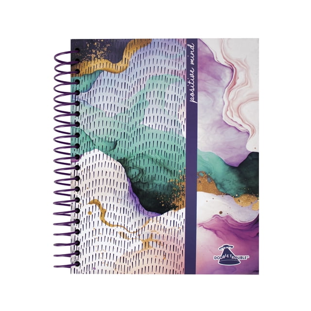 Cuaderno Libreta Profesional 200 Hojas Pasta Dura Mente Positiva Cuadro chico