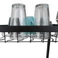 thumbnail image 2 of Home Basics Station de cuisine en acier de luxe au-dessus de l'évier, noir, 2 of 4