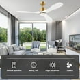thumbnail image 7 of 52 Inch Smart Gold White Ceiling Fans with Lights and Remote, Quiet DC Motor,High CFM,Control with WIFI Alexa APP,Modern Indoor outdoor Ceiling Fans with Dimmable LED Light for Bedroom Patio Porch, 7 of 7