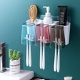 thumbnail image 1 of Portacepillos de dientes, portacepillos de dientes para baño, portacepillos de dientes de gran capacidad, montado en la pared, 1 of 3
