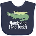 thumbnail image 3 of Inktastic Alligator Handsome Like Daddy Baby Boy Boys Baby Bib, 3 of 4