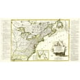 thumbnail image 2 of Lattre 32x20 White Modern Wood Framed Museum Art Print Titled - United States of America - Lattre 1784, 2 of 4