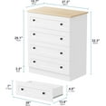 thumbnail image 2 of Modern 4 Drawer Dresser, White Dresser Storage Chest of Drawers, Farmhouse Storage Cabinet Organizer with 4 Drawers for Living Room, Entryway, Hallway, White, 2 of 7
