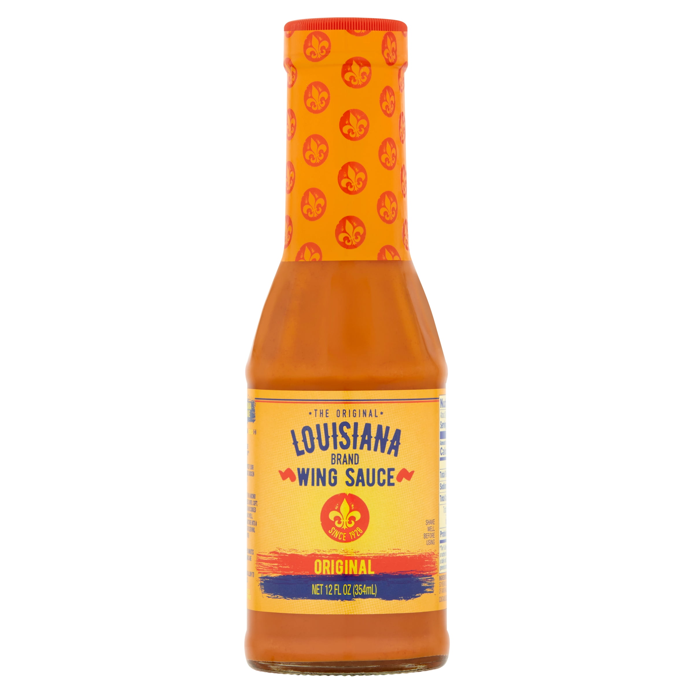 (4 pack) The Original Louisiana Brand Wing Sauce, Original, 12 fl oz Bottle