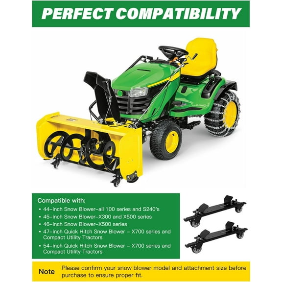 Snow Blower Storage Dollies - Heavy Duty Replacement for John Deere LP70692
