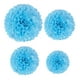 thumbnail image 4 of Wosthever Juego de 1 Uds. De papel azul de 7,8 pulgadas para fiesta de cumpleaños, bolas de papel con pompón, adornos de flores de papel, Kits de decoración para fiestas Azul 10 pulgadas, 4 of 6