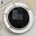thumbnail image 2 of Zeus Foldable Handbag Purse Hanger Convenient Table Hook Hang Round Rhinestone Holder, 2 of 6