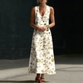 thumbnail image 6 of Stamzod Womens 2026 Floral Dress V Neck Sleeveless Flowy Long Dresses Summer Vacation Beach Sundresses Multicolor E XXL, 6 of 8