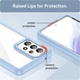 thumbnail image 4 of Case for Samsung Galaxy A53 Case Slim Dropproof [Defend from Drop/Scratch/Slip/Fingerprint] Clear Acrylic Hard Back Soft TPU Bumper Hybrid Phone Cover for Samsung A53 5G-Blue, 4 of 16
