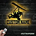 thumbnail image 3 of Craftnamesign Custom Hang Gliding Metal Wall Art LED Light, Personalized Hang Glider Name Sign, 3 of 5
