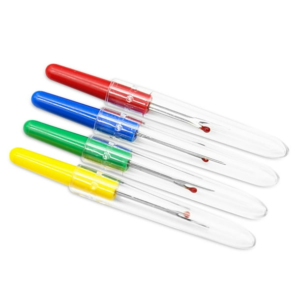 Wosthever Desgarrador de costuras con mango de plástico y acero, 4 piezas, puntada artesanal, hilo para coser, accesorio de punto de cruz, suministros de Artesanía Pequeña