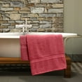 thumbnail image 3 of Luxury Hotel & Spa Quality, Quick Dry 100% Turkish Cotton 700 GSM, Eco Friendly Towel, for Bathroom Dobby Border Soft Bath Towel Set 27 X 54, Cranberry, Bath Towels - Set of 4, 3 of 6