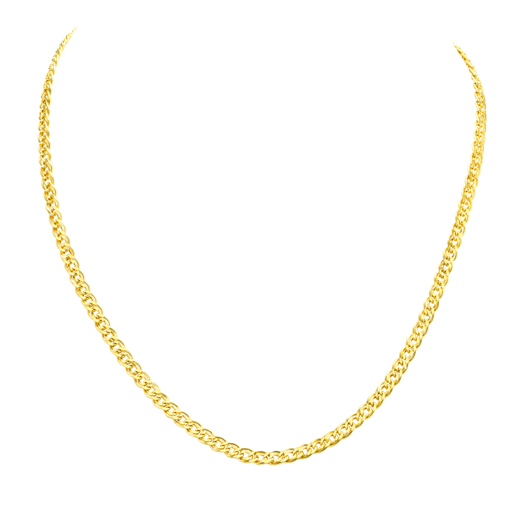 10K Solid Yellow Gold Diamond Cut Rope Chain Necklace: Women's Twist Chain (1.4mm-6mm Thick) - Hong Kong