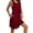 Red, variant on Ladies Fashion Casual Loose Solid Color With Pocket Cute Beach Outfits for Women French Swing Dress Woman's Dresses Summer Casual Dress for Women Short Sleeve Long Dress for Women Casual Cute Dresses