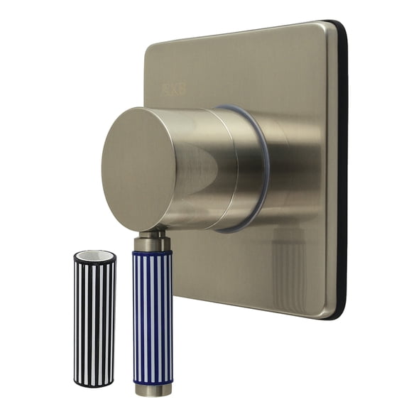 Kingston Brass KS4048KPS Verona Single-Handle Six-Way Diverter Valve with Square Trim Kit, Brushed Nickel