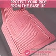 thumbnail image 6 of CAR GRAND Heavy Duty Rubber Floor Mats Pink 4-Piece Car Mat Set - Universal Waterproof for SUV Truck, Durable All-Weather Mats，Car Women,Girly(All Pink), 6 of 7