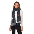 thumbnail image 2 of FORMRS Womens Scarf Winter Soft Long Big Warm Shawls Wrap Tassel Scarves, Blue Stars Pattern, 2 of 9