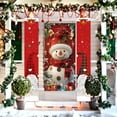 thumbnail image 5 of Christmas Door Cover with Santa and Snowman, Festive Holiday Party Decoration, Durable Hanging Door Cover for Outdoor Porch, Walls and Home Entryways, In-Stock Ready for Immediate Use, D, 1pcs, 5 of 6