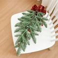thumbnail image 4 of 2 Pcs Christmas Swags Christmas Teardrop Swag Winter Swag Teardrop Ornament Xmas Swag Wreath Decorative Props Pendant Wall Hanging with Frosted Pine Red Berries Red Bow for Front Door Decor, 4 of 7