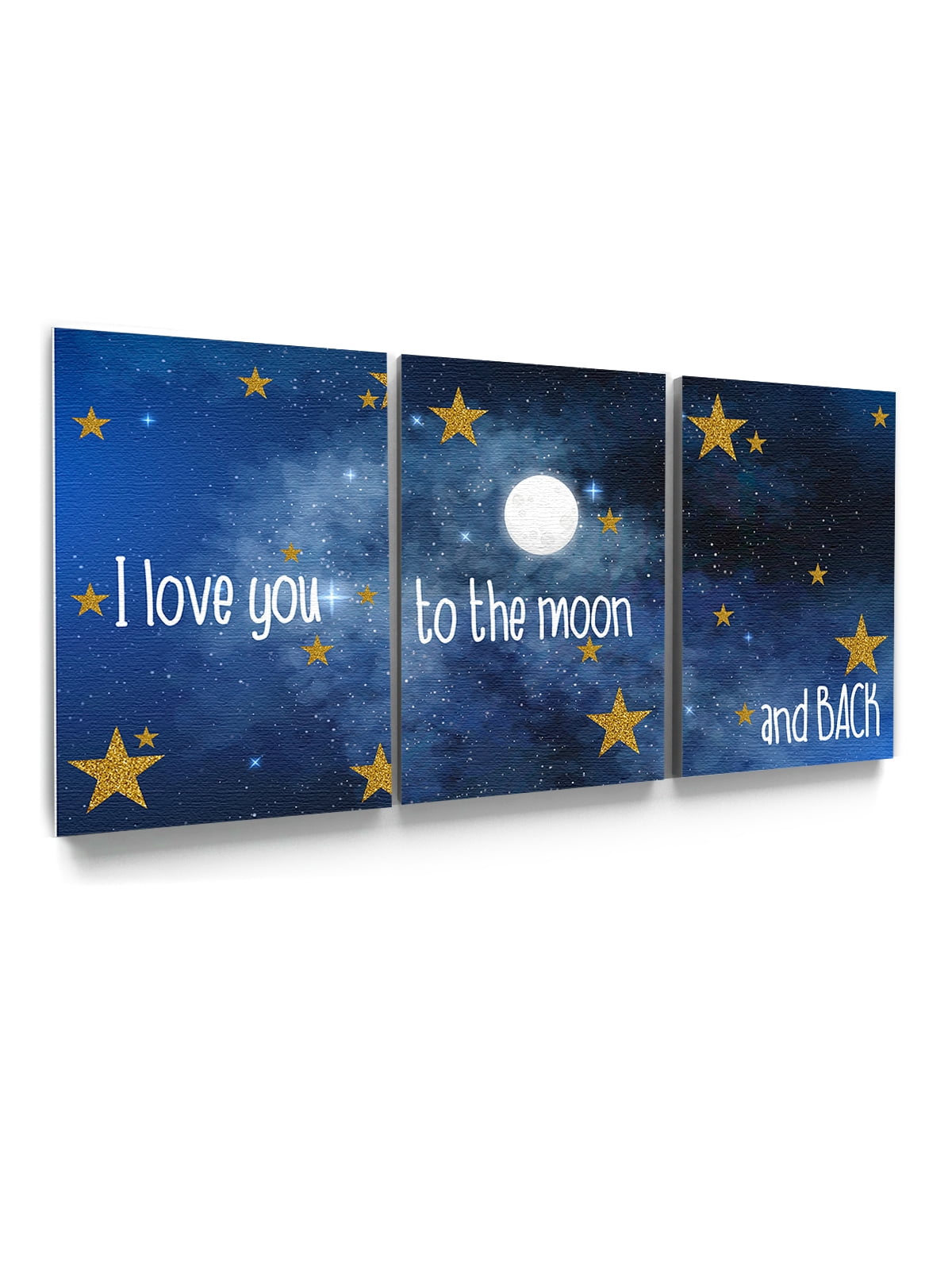 Awkward Styles Love You To The Moon And Back Canvas Baby Girl Room Boys Play Room Decor Mother Quotes Canvas Set Of 3 Inspirational Art Newborn Baby Room Wall Decor Love Wallpapers