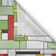 thumbnail image 3 of Ambesonne Geometric Kitchen Curtains, Mondrian Squares Pattern, 55"x36", Pale Green and Dark Pink, 3 of 3