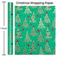 thumbnail image 4 of HOMERAL 3D Embossed Christmas Wrapping Paper Roll with Foil Shine for Christmas - 17 In x 33 Ft, 4 of 7