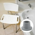 thumbnail image 2 of Replacement Feet for Shower Chair Bath Seat, Shower stools and Transfer Bench, Non-Skid Shower Bench and Tub Transfer Benches Rubber Suction Cup Feet, Metal Insert Reinforced (1-1/8" I.D, Grey), 2 of 7