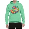 thumbnail image 2 of Wild Bobby Rainbow Painted I've Got The Whole World Dean Russo Design Inspirational/Christian Unisex Hoodie Sweatshirt, Mint, Large, 2 of 6